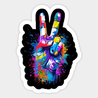 Graffiti Peace: Urban Pop Art Vibes Sticker